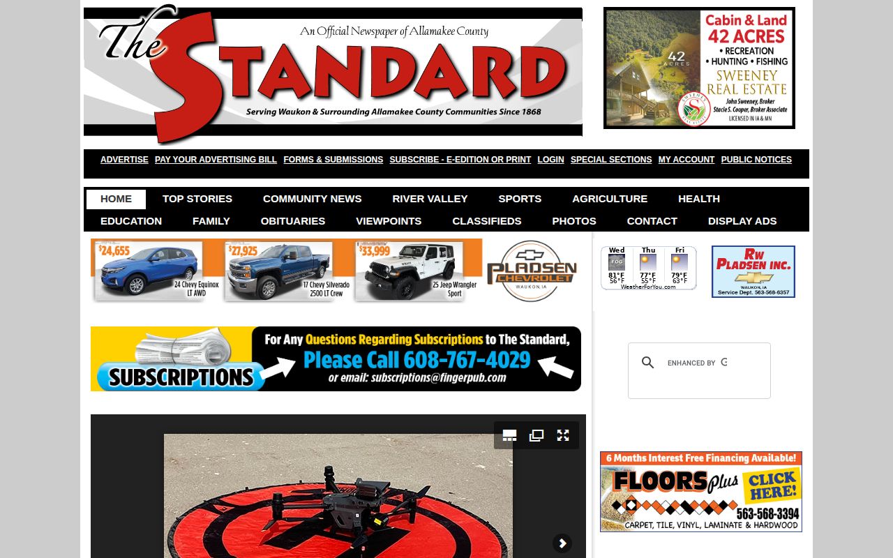 The Standard newspaper website