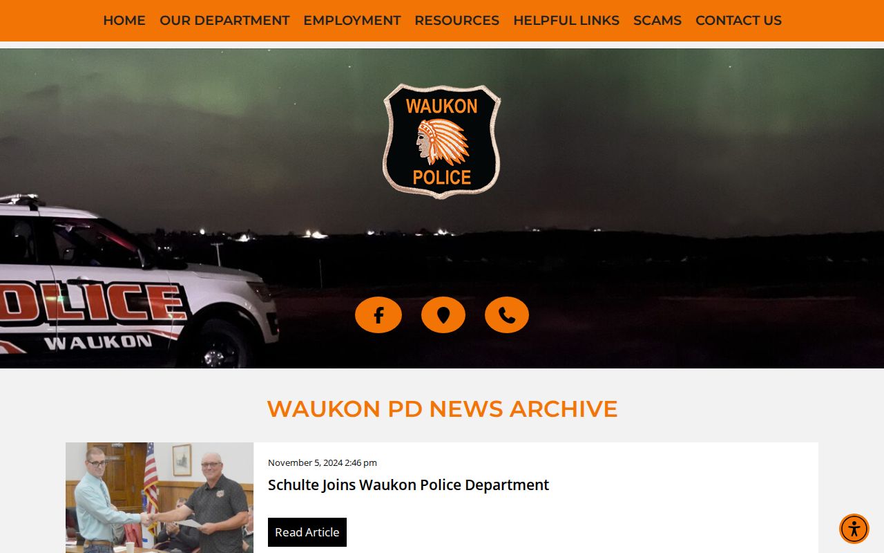 Waukon Police Department news archive page